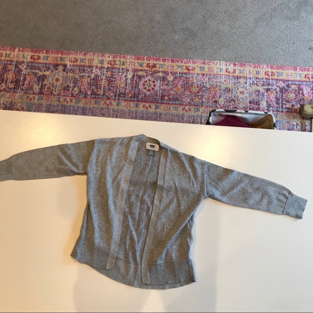 Old navy silver shimmer cardigan